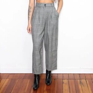 a new day Gray Plaid Straight Leg Pants